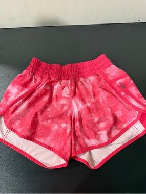 lululemon athletica Pink Tie-Dye Running Shorts